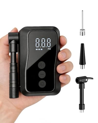 MEGAWHEELS Mini Bike Pump, 25s Fast Inflate Mini Bike Tire Pump with Gauge, 150PSI Portable Bike Pump with Presta and Schrader Valve for City Bike, Road Bike, Mountain Bike, Motorcycle - Image 1