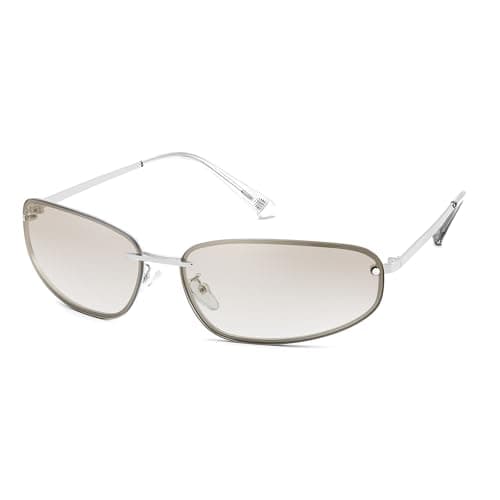 FEISEDY Trendy Y2K Sunglasses for Women Cool Futuristic Retro Metal Style Glasses B4194 - Image 1