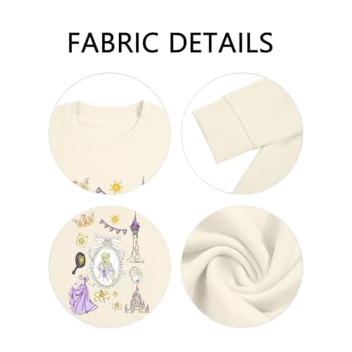 IZROLO Magic Kingdom Sweatshirt for Women Magical Shirts Princess Long Sleeve Tee Princess Pullover Tops Purple - Thumbnail 4