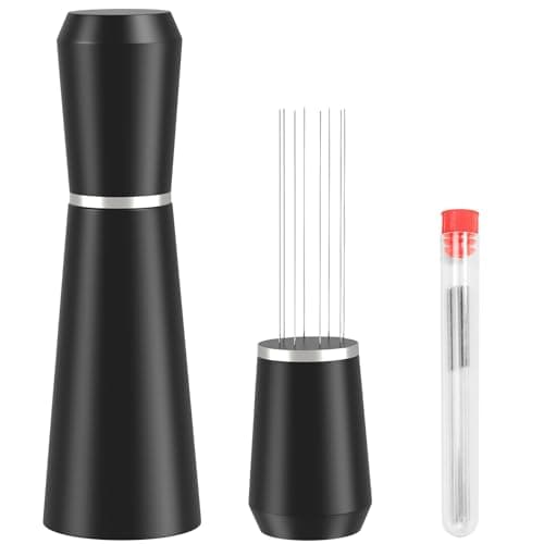 Jeymei WDT Espresso Distribution Tool,Espresso Whisk with 8 Extra 0.35mm 304 Stainless Steel Needles，Espresso Comb Tool for Barista Black Coffee Ground Stirrer - Image 1