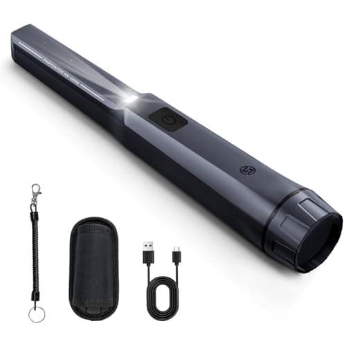 SUNPOW Metal Detector Pinpointer Rechargeable – 800mAh Battery for 15H Use – IP68 Fully Waterproof Handheld Wand – High Sensitivity 360° Detection – Treasure Hunting Tool for Adults & Kids – NXGD02