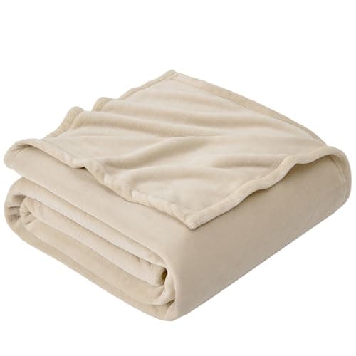 Hansleep Fleece Taupe Full Blanket, Super Soft Flannel Fuzzy Plush Cozy Blanket for All Seasons, Taupe, Full 84x90 Inches - Image 1