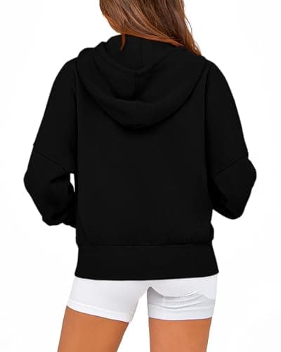 BTFBM Hoodies For Women Spring Clothing 2026 Long Sleeve Zip Up Fleece Fashion Sweatshirts Jacket Y2K Hoodie Fall Fashion(Black, Small) - Thumbnail 4