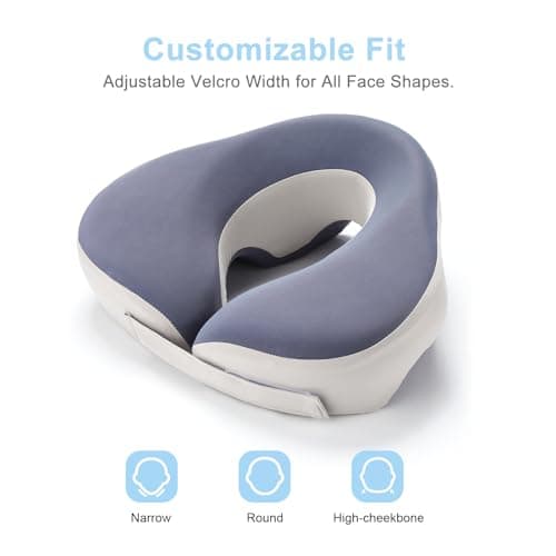 Avarstic Face Down Pillow for Sleeping & Eye Surgery Recovery – Bamboo Charcoal Memory Foam Prone Pillow with Adjustable Width & Triple Airflow Vents, Ergonomic Face Cradle for Vitrectomy, Massage - Thumbnail 2