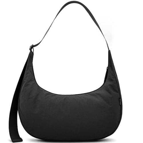 GEMIU Medium Crossbody Crescent Bag for Women Nylon Crossbody Hobo Bag with Adjustable Strap Black - Image 1