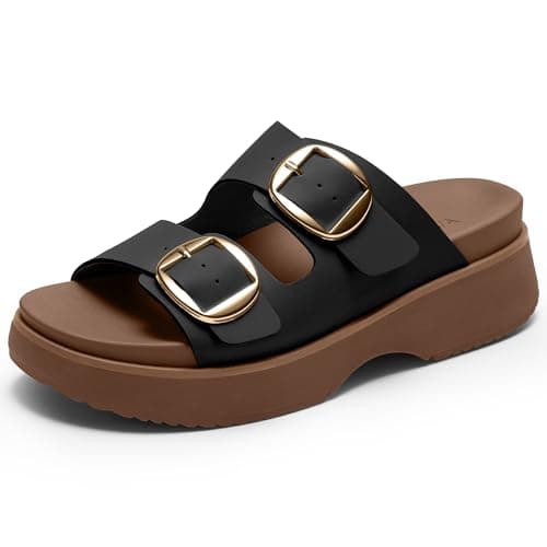 Vilanva Platform Sandals Women Wedge Chunky Walking Slides Soft Footbed Adjustable Buckle for Women 2026 Summer Trendy Outfits - Image 1