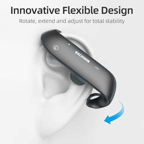 ATHONGL Wireless Earbuds,Bluetooth 5.4 100H Playtime Headphone with Mic,Stereo Sound,Easy Button Controls,Ultra-Comfort Snug Fit Sports Ear Buds for Sports Meeting Running Workout Gym (Grey) - Thumbnail 6