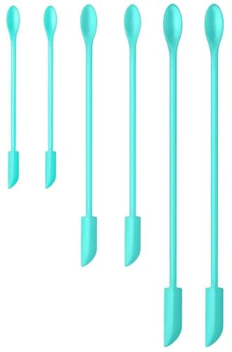 Silicone Spatula Set (6Pcs) - Mini Scraper Tool for Beauty & Food - Reach Every Last Drop, Multi-Size Spatulas for Makeup Jars, Lotion Bottles & Kitchen Containers​ - Image 1