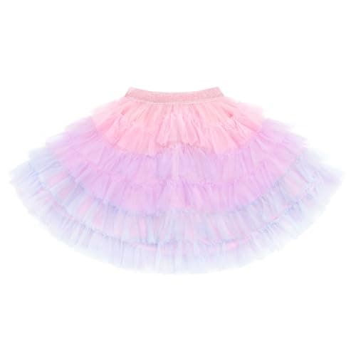 Stelle Tutu for Girls 2t Layered Tulle Mesh Fluffy Ballet Skirt Kids Princess Tutu Skirts(Pink Ombre,2-3Y) - Image 1