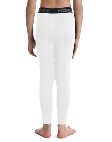 Roadbox Boys Compression Pants, Youth Athletic Sports Legging with Pocket, Base Layer Tights for Kids Running Football - Thumbnail 2