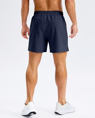 G Gradual Men's Athletic Running Shorts with Pockets Lightweight Quick Dry 5"/ 7"/ 9" Basketball Workout Gym Shorts for Men(Navy,L5_2XL) - Thumbnail 2