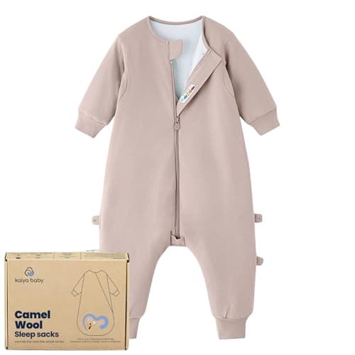 kaiya baby Unisex Toddler Sleep Sack with Feet, 2.5 Tog Baby Winter Sleep Sack Long Sleeve 36-48 Months, Gifts for Boys & Girls, Dusty Pink