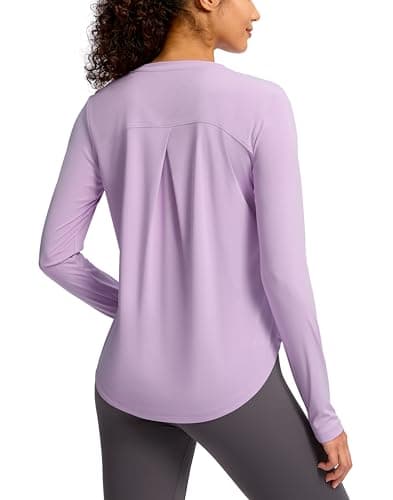 Soothfeel Women's UPF 50+ Sun Shirts Long Sleeve SPF UV Protection Rash Guard Lightweight Quick Dry Hiking Workout Tops Hyacinth_purpleXXL Lavender - Image 1