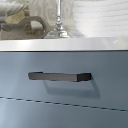 Synkylux 10 Pack Matte Black Cabinet Pulls 5-inch(128mm) Hole Center Kitchen Cabient Hardware Cabinet Handles Drawer Pulls,Cabinet Pulls,Cupboards, Dressers and Square Solid Metal Hardware - Thumbnail 6