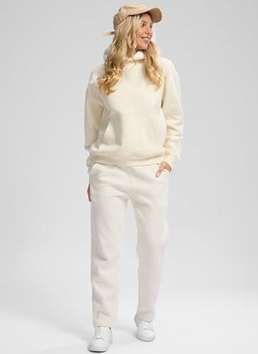 G Gradual Hoodies for Women Oversized Fleece Sweatshirt with Pocket Loose Fit Casual Athletic Workout Pullover, Beige, Small - Thumbnail 6