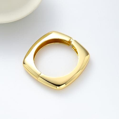 AYWFCBF Bangle Bracelets for Women | 14K Gold Plated Chunky Bangle | Trendy Hinged Wide Bracelet | Arm Cuff Jewelry for Women - Thumbnail 5