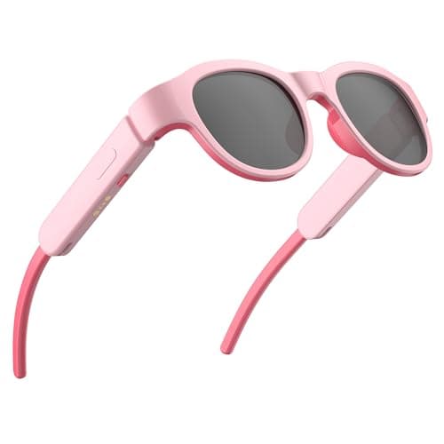 INLOOKSEEK Kids Smart Bluetooth Audio Glasses with LED Lights, Open-Ear Stereo Sound, Touch Controls, Magnetic Charging, for kids4-12 Years,Girl Gifts (Pink) - Image 1