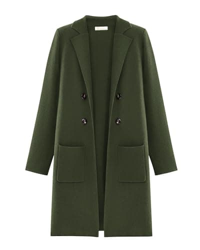 KIRUNDO Cardigan Sweaters for Women 2026 Fall Open Front Knit Sweater Jackets Business Casual Long Coatigan Winter Clothing(Army Green, X-Large) - Image 1