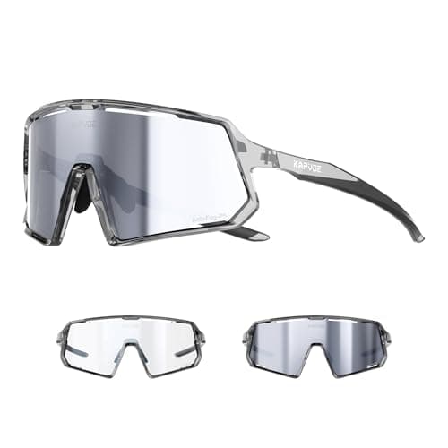 KAPVOE Anti-fog Photochromic Cycling Glasses Men Women Clear Mountain Bike Sunglasses Transition Sports Triathlon MTB K164 - Image 1