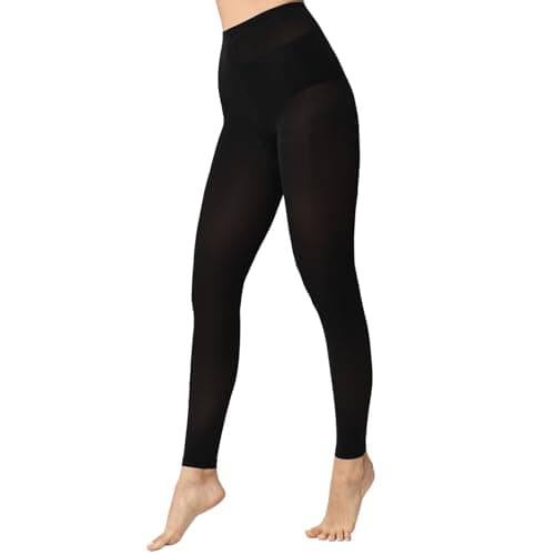 Hoxcaki Footless Tights for Women Ballet Dance Tights 40 Denier Ultar-Soft Semi Opaque Pantyhose, Black S-M - Image 1