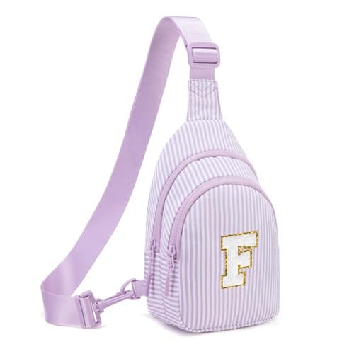 Viverte Gifts for 8 9 10 11 12 13 14 Year Old Girls Sling Bag Crossbody Bags Fanny Pack for Teen Girls Personalized Gifts for Women (Lavender-F) - Image 1