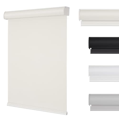 Changshade Cordless Blackout Roller Shades with Valance, Room Darkening Roll-up Shade Easy Install, Fabric Windows Blinds for Home, Bedroom and Office, 25" W x 72" H, Beige ROL25BG72D - Image 1