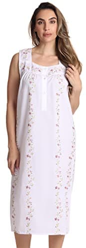 Dreamcrest Sleeveless Seersucker Gowns RL-6510-WHT-L White - Image 1