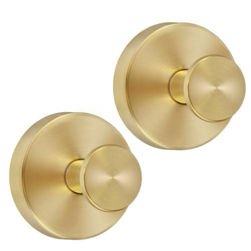 AuraHaven Upgrade Suction Cup Hooks for Shower,Heavy Duty Towel Hooks for Bathrooms, No Drill Suction Hooks for Inside Shower, Reusable Shower Hooks for Glass Doors & Windows(2 Pack Gold) - Image 1