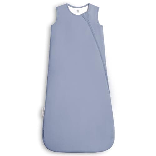 Cuddlebamboo Sleep Sack 1.0 TOG, Bamboo Viscose Baby Wearable Blanket, Sleeveless Sleep Sack 2-Way Zipper Baby Sleeping Bag, 0-3 Months (Whale)