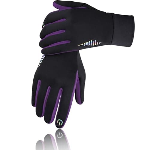 SIMARI Kids Winter Gloves with Touchscreen, Warm Thermal, Water-Resistant, Windproof for Boys Girls Toddler, Gloves for Cold Weather Running Cycling Snow Skiing Hiking Football Rugby Camping, Purple - Image 1