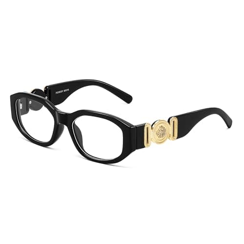 FEISEDY Retro Trendy Blue Light Glasses Women Men Vintage 90s Small Narrow Square Eyeglasses B0316 - Image 1