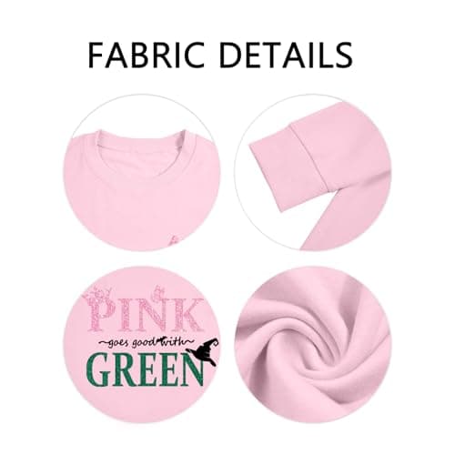 Pink Goes Good with Green Sweatshirt Women Musical Movie Graphic Gifts Casual Long Sleeve Sweater Tops - Thumbnail 4
