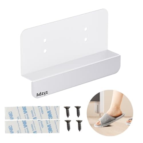 Adzyz Under Cabinet Foot Pull with Adhesive and Screws,Hands Free Garbage Drawer Toe Foot Pull Opener Suitable for Kitchen Trash Cabinet Drawer(White) - Image 1