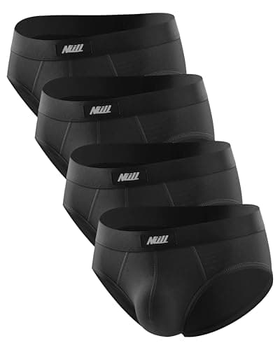 Nullktie Men's Cotton Briefs, Soft Breathable Mens Underwear, Comfort Waistband, Low Rise, 4-Pack - Image 1