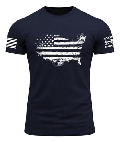KESIHAN Mens American Patriotic T Shirts Freedom Shirt Men's Patriotic Graphic T-Shirt Crewneck Casual Top - Image 1