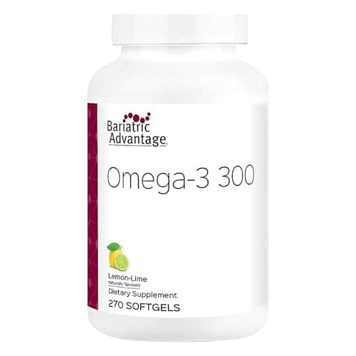 Bariatric Advantage Omega-3 300 - EPA & DHA Fish Oil Softgels - Concentrated Source of Fatty Acids from Sustainably Sourced Cold Water Fish - Lemon Lime - 270 Count - Image 1