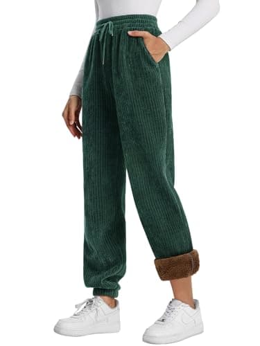 QIANXIZHAN Women's Winter Warm Thick Fleece Pants, Lined Sweatpants Pants Joggers Comfy Pajama Clothes - Image 1