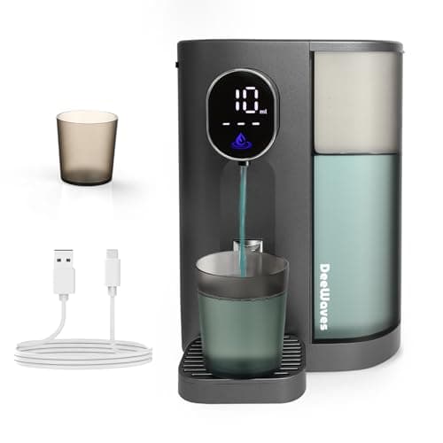 Automatic Mouthwash Dispenser for Bathroom 20.3 Fl oz -Touchless Smart Mouth Wash Dispenser, Electric Wall Mounted Mouthwash Dispenser with 2 Magnetic Cups,4 Levels and LED Screen for Kids Adults Grey - Image 1