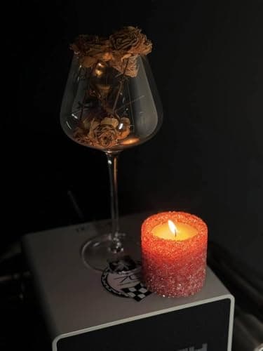 Crystal Geode Candle Healing Energy Stone, Rose Quartz Cinnamon, Gourmand Perfume - Handmade Wishing Gifts, Attraction, Mindful Intentions, Home Decoration Valentine Decor - Love Gifts for Women - Thumbnail 2