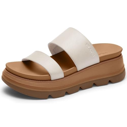 Vilanva Women's platform sandals Off white Size 8 - Image 1