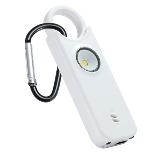 TIPSEAN Personal Safety Alarm - 135dB Ultra Loud Siren with LED Strobe Light, USB-C Rechargeable, Compact Keychain Alarm for Women/Men, Emergency Flashlight & Vibration Alert(White) - Image 1