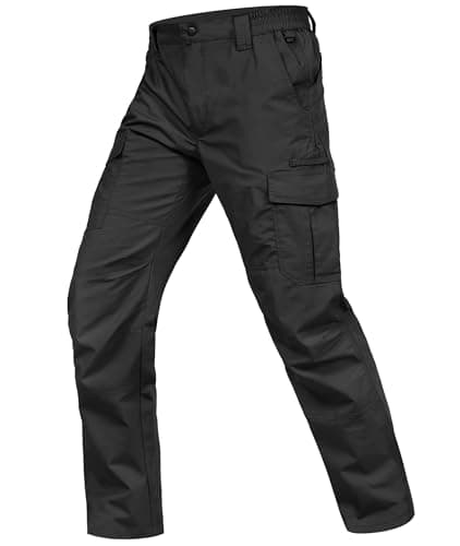 Zoofly Mens Work Pants Ripstop with Pockets Cargo Work Pants for Men Waterproof Climbing Hiking Pants Relaxed Fit Black 30W*30L - Image 1