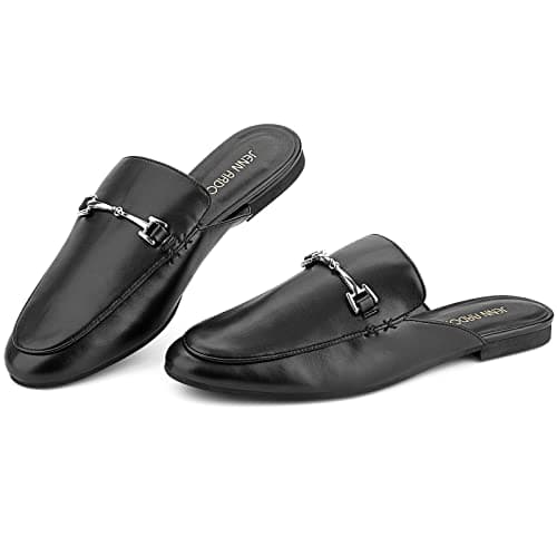 JENN ARDOR Mules for Women Flats Backless Loafers Shoes Slip On Slippers Pointed Toe Low Heel Work Slides Womens Mules Casual Shoes - Thumbnail 6