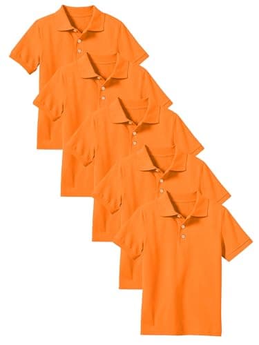 Galaxy by Harvic Polo Shirts for Boys 5-Pack Tagless School Uniform Shirts for Boys – Soft Comfortable Everyday Wear - Image 1