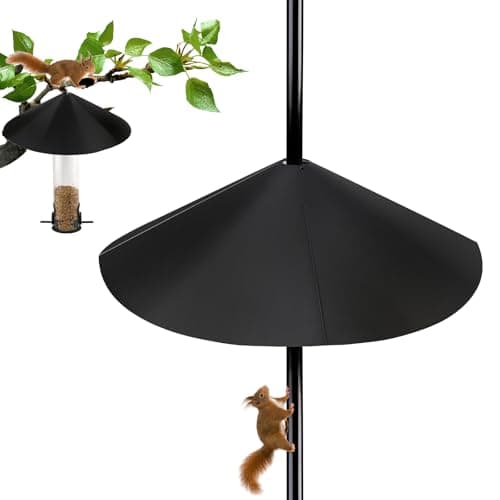BULFULL 19 Inch Metal Squirrel Baffle for Bird Feeder Pole, 2-in-1 Large Outdoor Squirrel Baffles for Pole Mount and Shepherd’s Hook, Hanging Baffle Feeders to Deter Squirrels or Small Animals - 1PC - Image 1