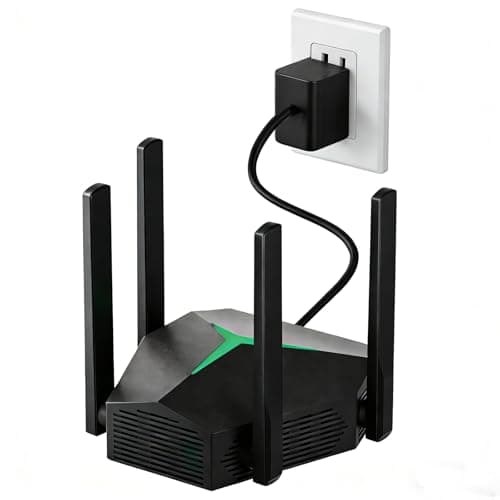 NPET AC1200 Dual Band WiFi Extender, 1.2Gbps Whole Home Coverage up to 7000 Sq.ft, Supports 32 Devices, Connectivity with USB-C, 2 Ethernet Ports, Black - Image 1