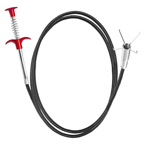 32 Inch Drain Snake Hair Remover Tool, Flexible 4-Claw Grabber for Sink, Tub & Shower Clogs