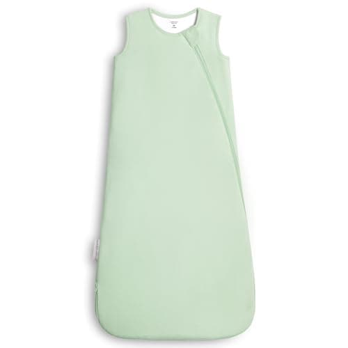 Cuddlebamboo Sleep Sack 1.0 TOG, Bamboo Viscose Baby Wearable Blanket, Sleeveless Sleep Sack 2-Way Zipper Baby Sleeping Bag, 0-3 Months (Sage) - Image 1