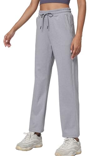 XINGPAOZHE Womens Sweatpants with Pockets - Lightweight Athletic Workout Joggers for Women Lounge Casual Track Travel Pant(Light Heather Gray,XXL) - Image 1