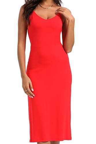 LB LIFEBEST Women's Full Slips Cami Long Spaghetti Strap Under Dress - Image 1
